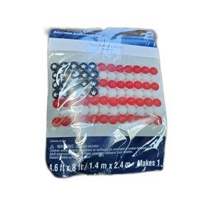 US Flag Balloon Backdrop Kit Patriotic Red White Blue Party Decoration July 4th